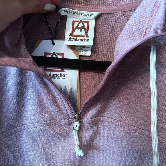 Avalanche Women's Mock Neck Brushed Thermal Pullover Long Sleeve 1/4 Zip Top M - Picture 10 of 12